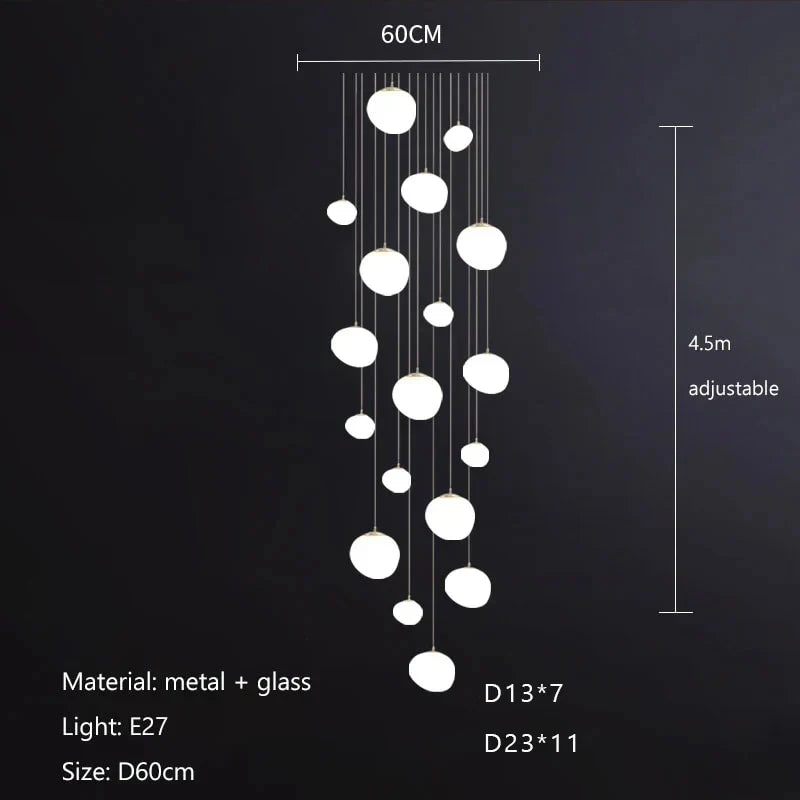 Gregg Glass Pendant Light: Stylish LED Hanging Lamp for Dining Kitchen LOFT.