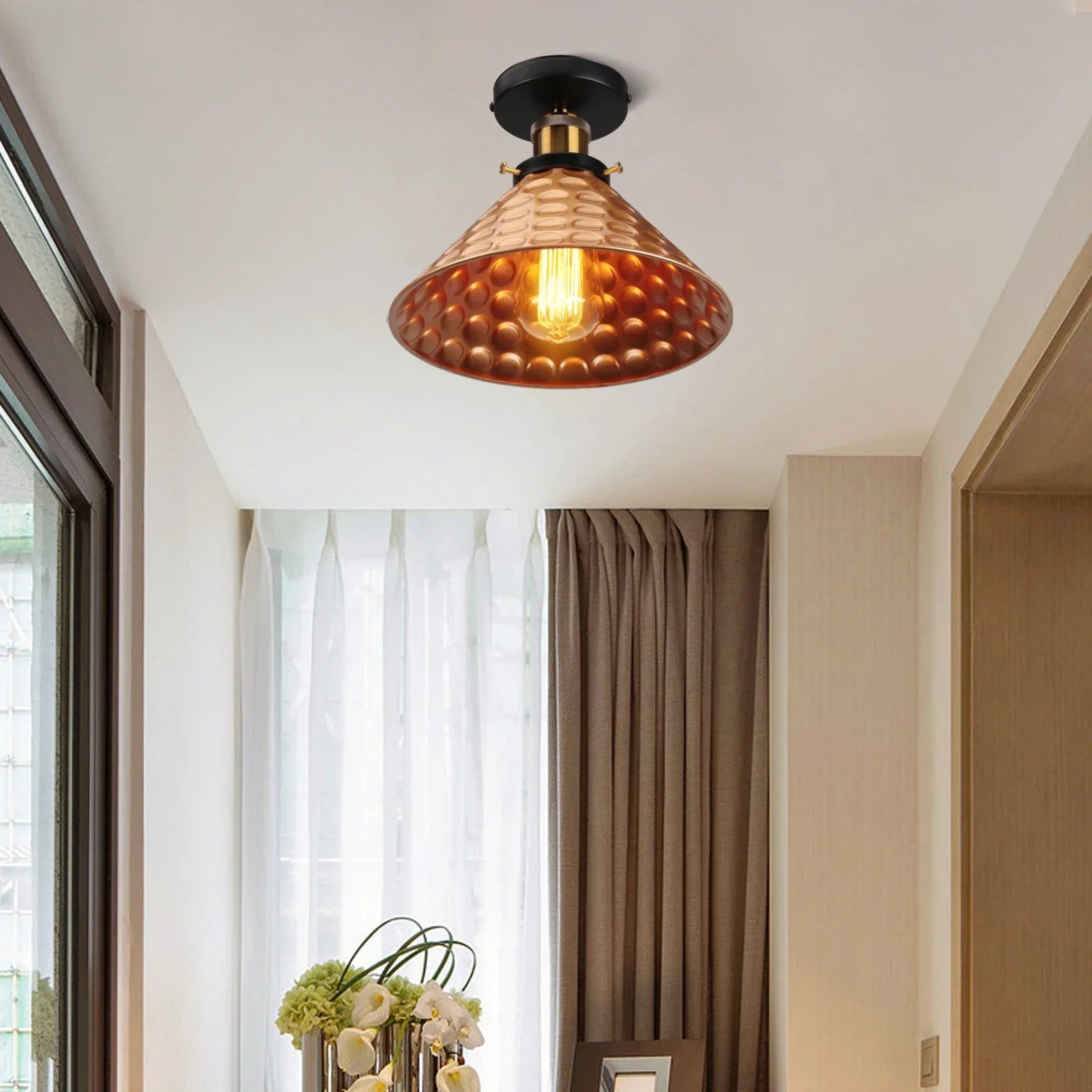 Vintage Industrial Chandelier Hanging Lamp LED Pendant for Home Decor