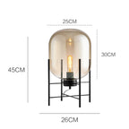 Nordic Glass LED Floor Table Lamp for Home Hotel Bedroom Lighting