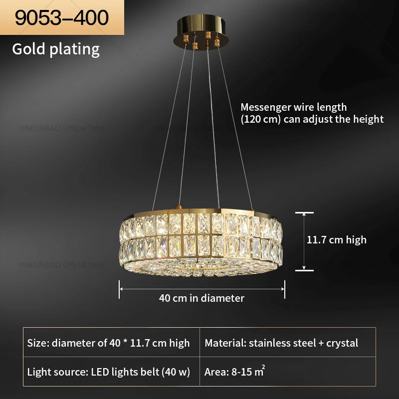 Crystal Chandelier: Modern Luxury Lighting for Living Room, Restaurant, and Villa