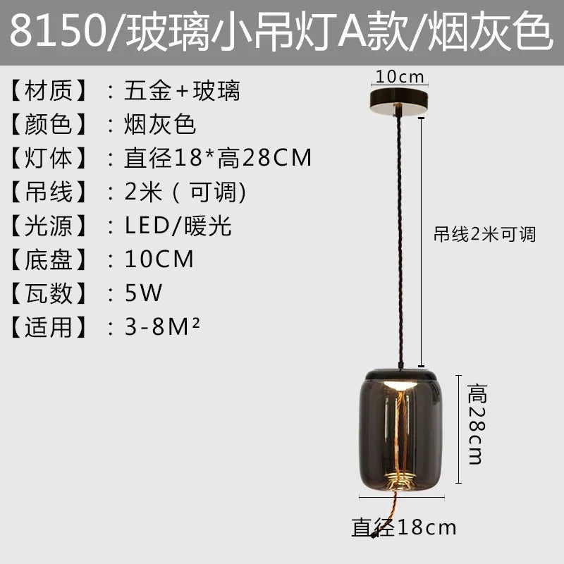 BROKIS Knot Glass Pendant Chandelier Luminaria Deco Bedside Lamp