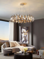 Crystal Chandelier: Elegant Ceiling Hanging Light for Living Room & Dining Table