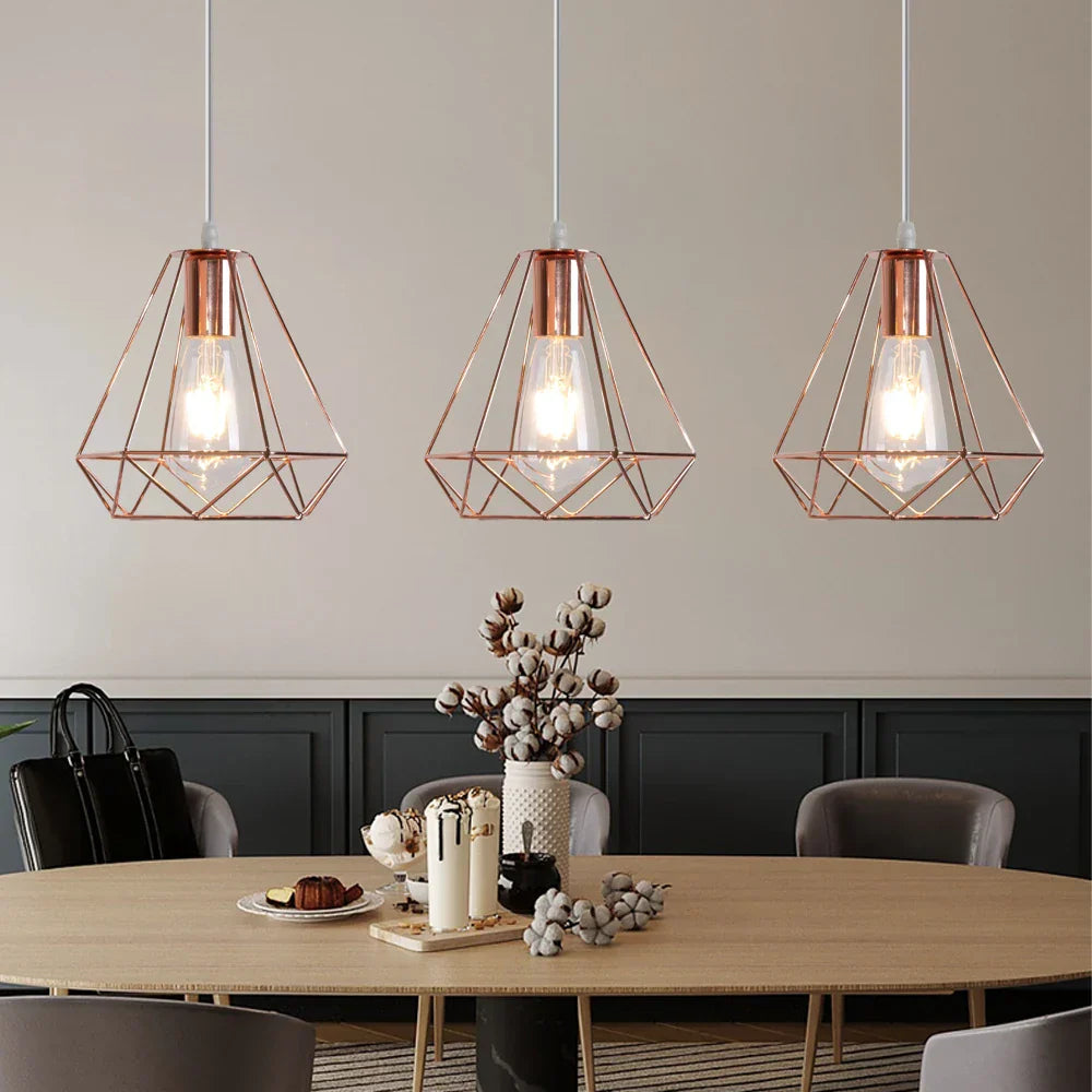 Industrial Metal Cage Pendant Lamp for Home Lighting