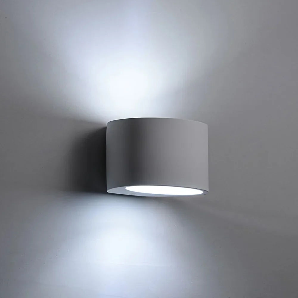 Nordic Plaster Wall Lights Up&Down Wall Sconce for Bedroom Reading White Home Lighting