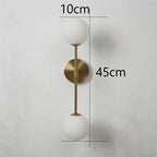 Golden Glass LED Wall Lamp - Nordic Design for Bedroom & Living Room