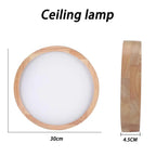 Wooden LED Ceiling Light Modern Nordic Lamp Home Decor Surface Mounted Light