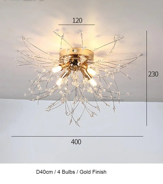 Dandelion Chandelier LED Pendant Lamp for Dining Room Bedroom Shops