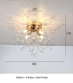 Dandelion Chandelier LED Pendant Lamp for Dining Room Bedroom Shops