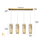 Mini Crystal Chandelier Black Chrome 3-Light for Dining Room Bedroom