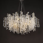 Crystal Pendant Chandelier: Elegant Lighting Fixture for Home, Dining Room, and Hotel