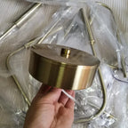 Modern Farmhouse 8-Light Brass & Black Candle Chandelier