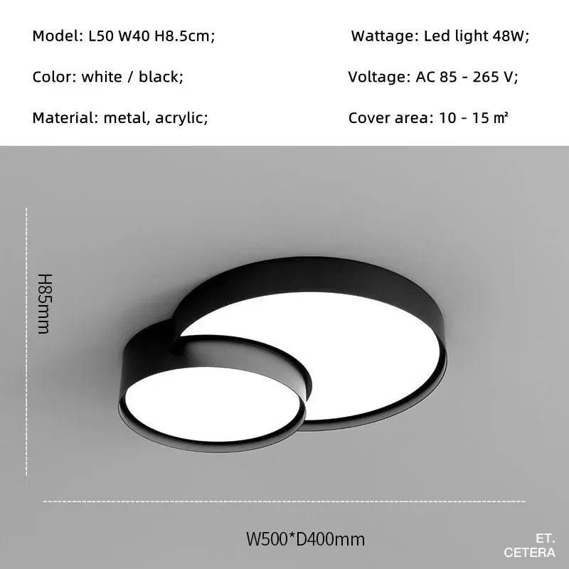 Smart LED Metal Ceiling Light for Living Room Bedroom Lighting Fixtures