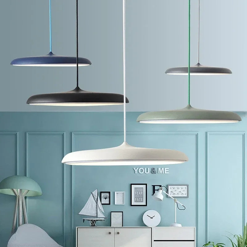 Modern Round UFO Pendant Light for Kitchen Dining Living Room