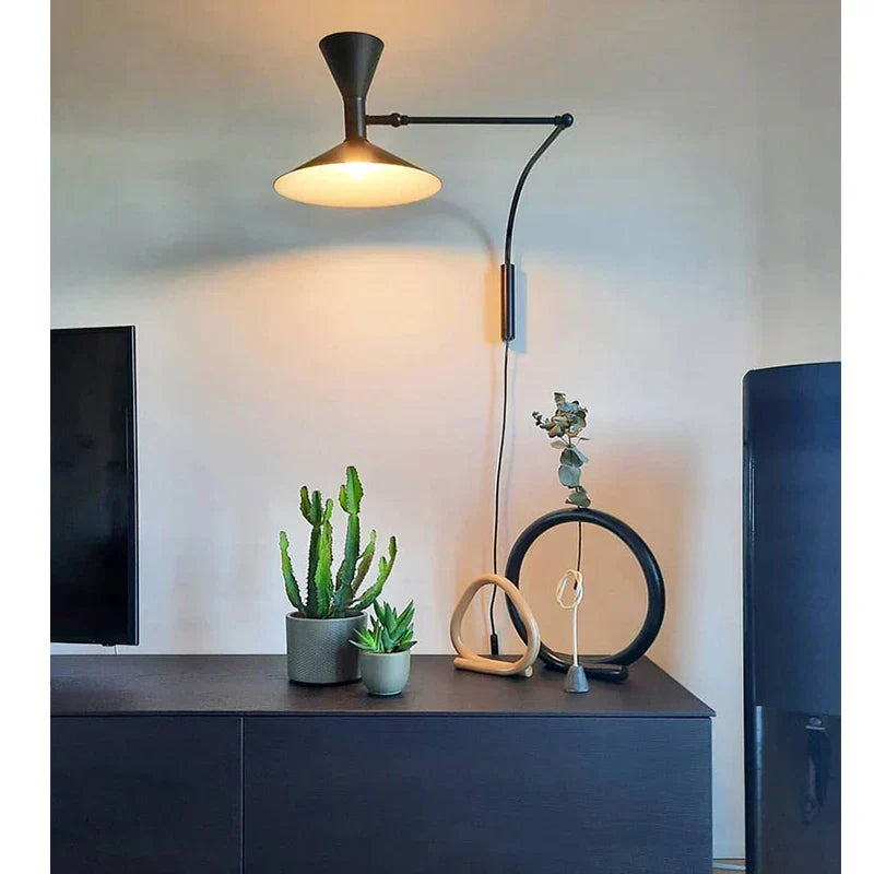 Rotating Horn Wall Lamp for Living Room Bedroom Sofa Bedside