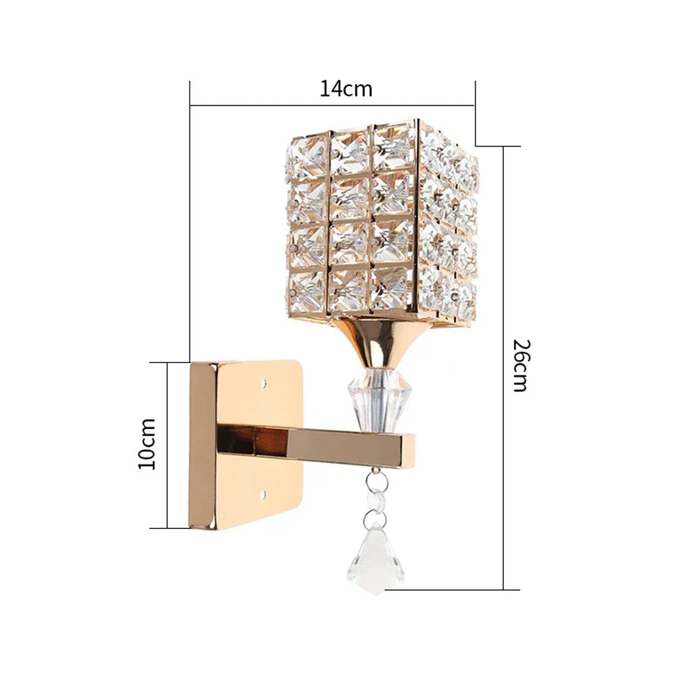 Modern Crystal Wall Lamp for Home Living Room Bedroom Decor