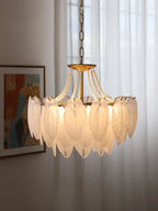 Feather Pendant Chandelier for Luxe Ceiling Decor in French Loft Style