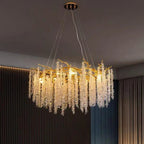 Gold Aluminium Branch Pendant Light Chandelier for Modern Dining Room Decor