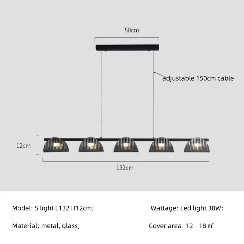 Smoky Gray Glass Chandelier Pendant Light for Luxury Living Room