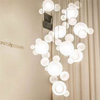 Mickey Bubble Chandeliers: Nordic Glass LED Lamp for Kitchen Home Decor