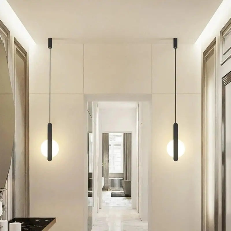 Nordic Black Pendant Lamp for Bedroom Decoration