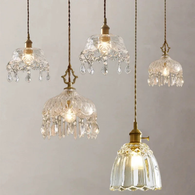 Crystal Pendant Lamp for Bedroom, Dining Room, Kitchen - Nordic Luxury Vintage Lighting