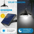 Solar Outdoor Double-head Pendant Light with Remote Control
