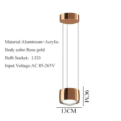 Nordic LED Pendant Light for Kitchen Island Dining Bedroom Bar Table