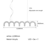 U-Shaped LED Chandelier: Modern Art Pendant Lamp for Home, Bar, and Dining Decor