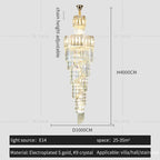 Villa Stair Chandelier: Luxury Post-modern Pendant Light for Hotel Lobby