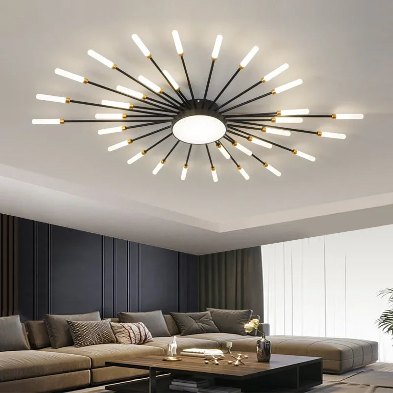 Nordic Gold LED Chandelier Ceiling Lights for Home Lighting