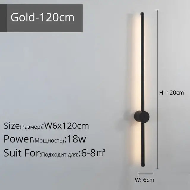 LED Strip Wall Lamp for Creative Staircase Aisle Background Wall Lights