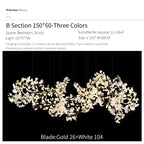 Ginkgo Biloba Chandelier: Elegant Duplex Living Room Hotel Lobby Pendant Light