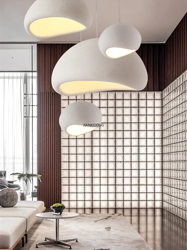 Wabi Sabi LED Chandelier: Modern Japan Style Pendant Light for Kitchen Island