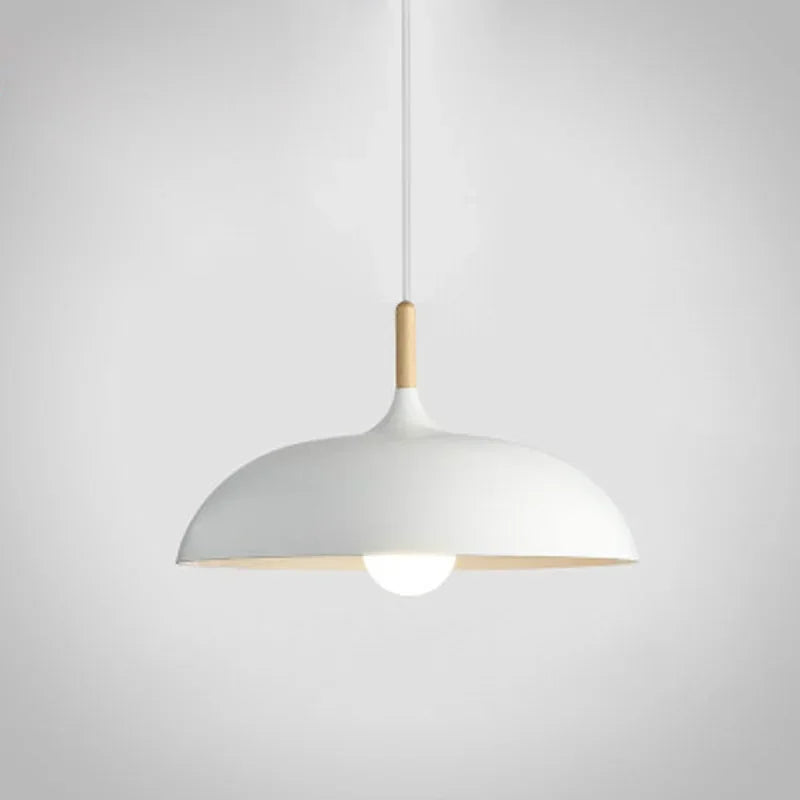Minimalist Wooden & Aluminum Pendant Lamp for Living Room, Bedroom, Study & Corridor