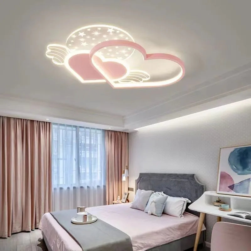 Love Ceiling Lamp: Modern Adjustable LED Chandelier for Boys & Girls Room