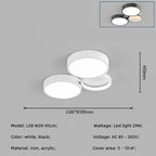 Modern Circles LED Ceiling Light for Living Room Bedroom