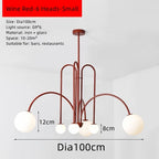 Milky White Glass Ball Ceiling Chandelier for Home Decor