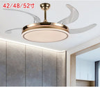 LED Invisible Fan Lamp Modern Ceiling Chandelier for Living Room Bedroom