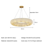 Crystal Loft Chandelier: Modern Luxury LED Pendant Light for Living Room Decor