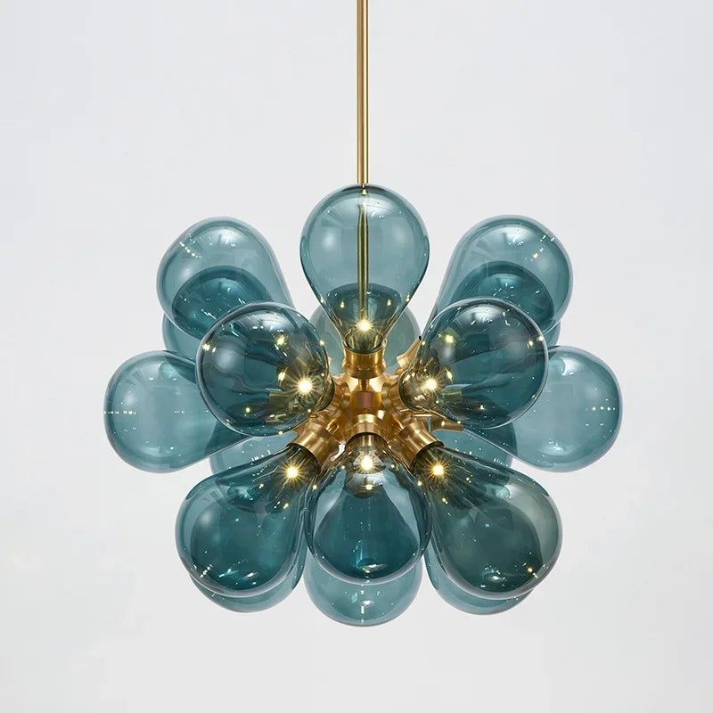 Glass Bubble Chandelier Ceiling Pendant Light for Modern Living Room Decor