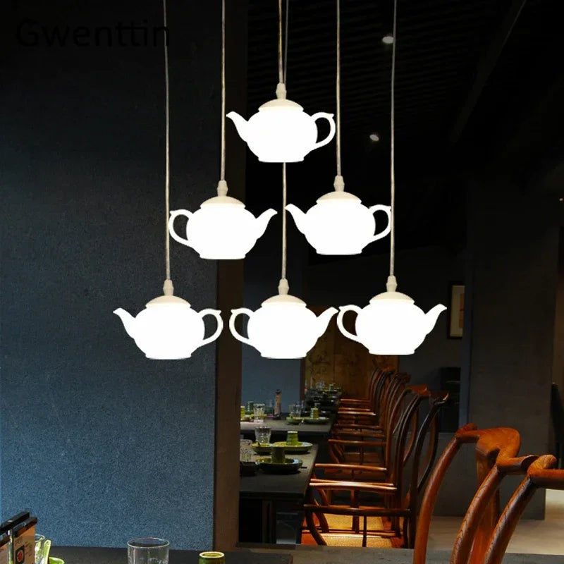 Teapot Pendant Lights: Modern LED Hanging Lamps for Home Decor