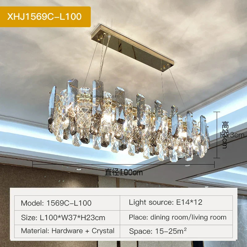 Crystal LED Chandelier for High-end Living Spaces