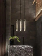 Copper Crystal Tulip Chandelier - Postmodern American Bedroom Bar Bedside Light