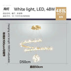 Crystal Flower Gold Ceiling Chandelier: Modern Luxury Nordic Living Room Light