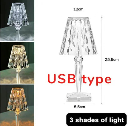 Butterfly Gold Acrylic LED Desk Lamp for Artful Living Room Night Light