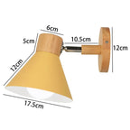 Wood Wall Sconce LED Light Modern Nordic Style Bedroom Home Decor Lighting