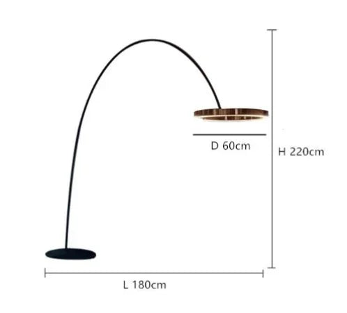 Nordic Ring LED Floor Lamp - Modern Loft Standing Light for Home Decor