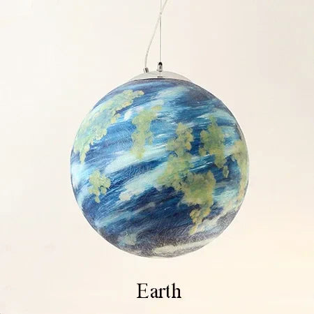 Moon Resin Ball Planet Pendant Light | Children Room Hanging Lamp