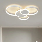 Modern Circles LED Dimmable Chandelier: Minimalist Nordic Living Room & Bedroom Lighting