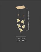 Butterfly LED Chandelier: Modern Hanging Light for Home, Bedroom, Coffee Store & More